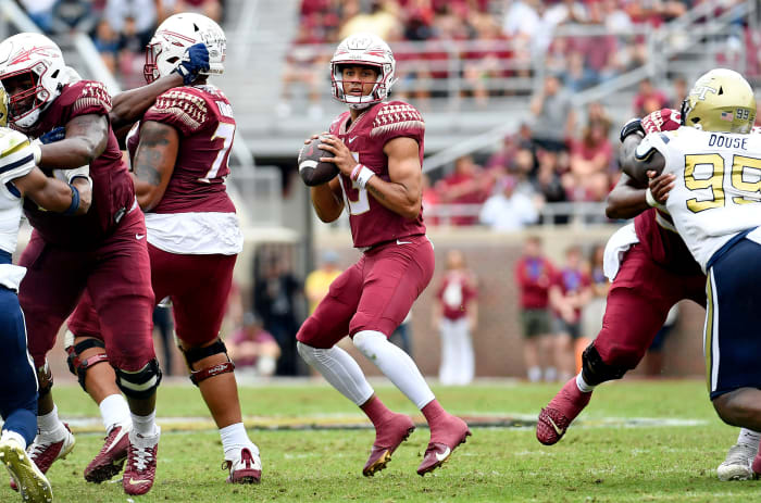 Florida State quarterback Jordan Travis vs Georgia Tech
